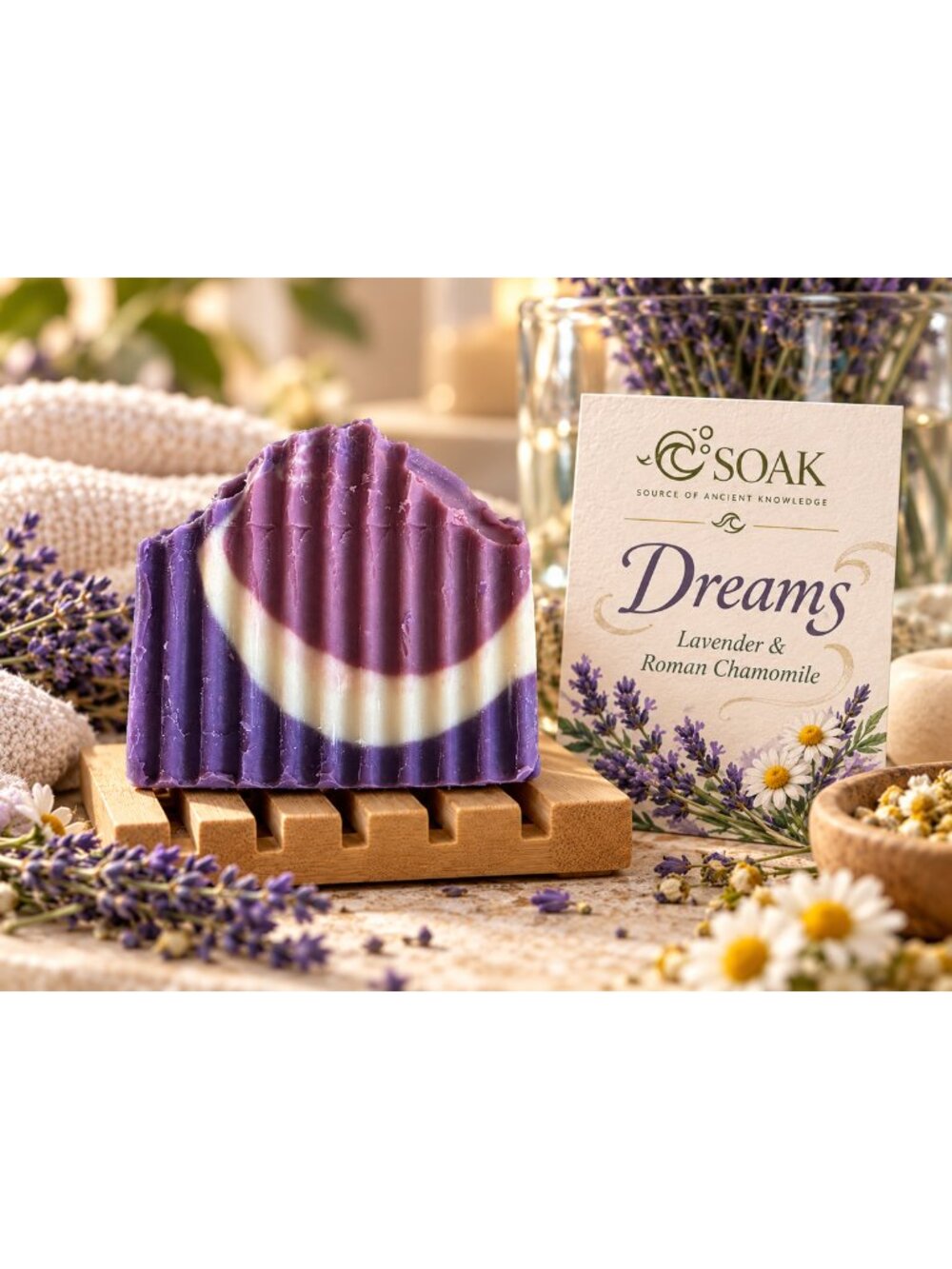 SOAK Dreams Lavender Aromatherapy Artisan Soap